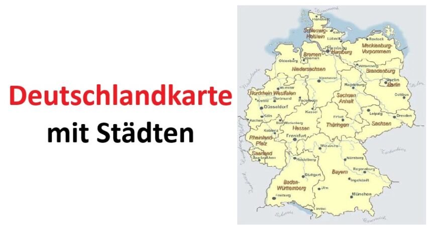 Deutschlandkarte mit Städten